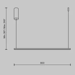 Lampadari Moderni-Maytoni halo lampadario sottile moderno nero led 10w 3000k 4000k