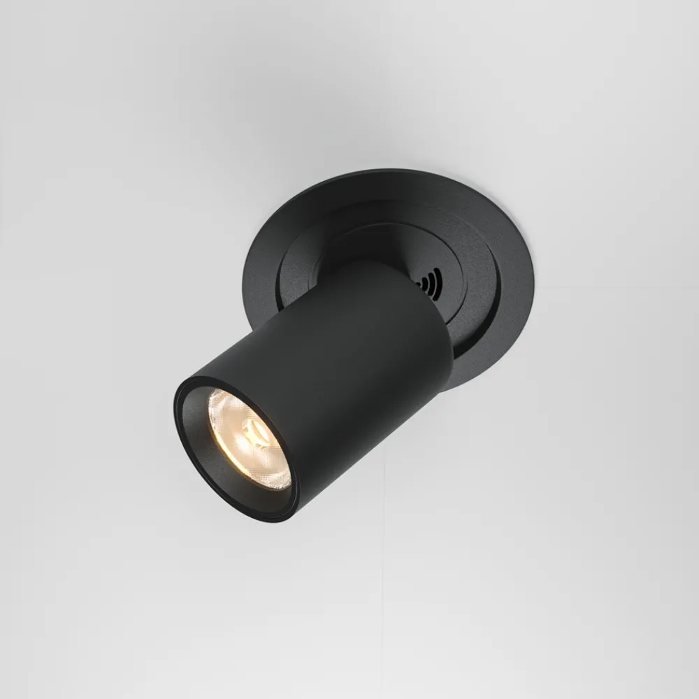 Faretti Da Incasso-Maytoni hidden faretto retrattile da incasso led 10w 3000k 220v orientabile nero