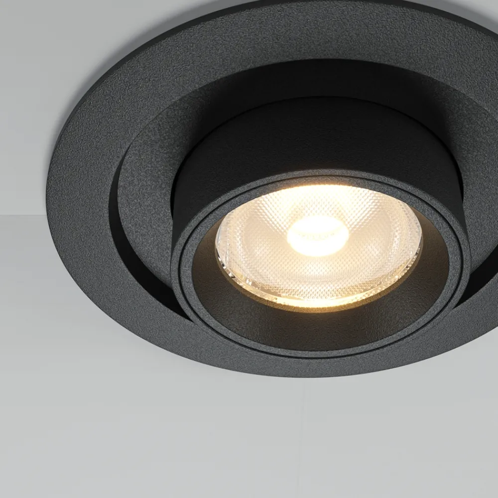 Faretti Da Incasso-Maytoni hidden faretto retrattile da incasso led 10w 3000k 220v orientabile nero