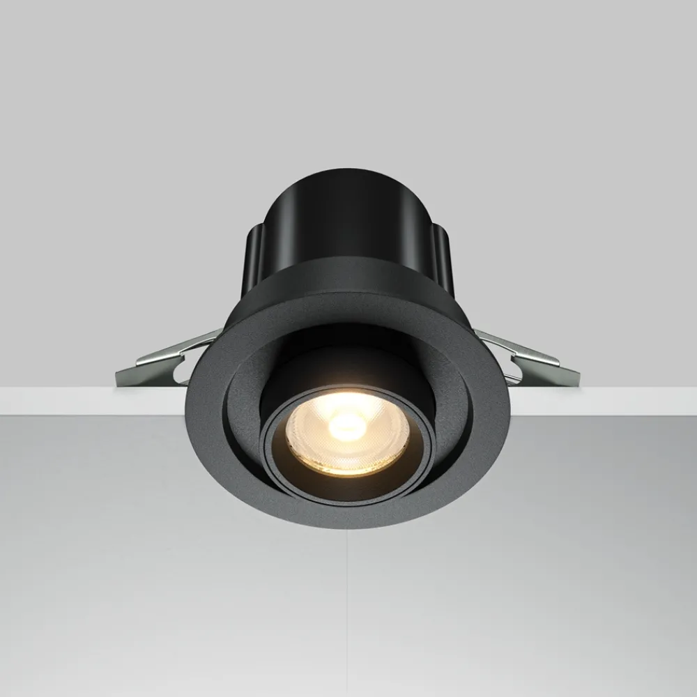 Faretti Da Incasso-Maytoni hidden faretto retrattile da incasso led 10w 3000k 220v orientabile nero