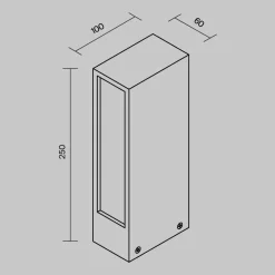 Lampioni Da Giardino-Maytoni hof lampione basso da giardino led 3000k ip65 grigio