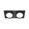 Faretti Da Incasso-Maytoni hoop cestello faretto nero da incasso a soffitto 2 luci gx53