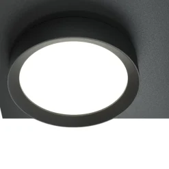 Faretti Da Incasso-Maytoni hoop cestello faretto nero da incasso a soffitto 2 luci gx53