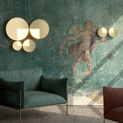 Applique Da Parete-Maytoni jupiter applique da parete tondo colore oro led 3000k