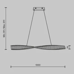 Lampadari Cucina-Maytoni krone lampadario da cucina effetto cristallo led 3000k