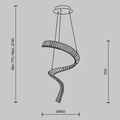 Lampadari Moderni-Maytoni krone lampadario moderno led 3000k