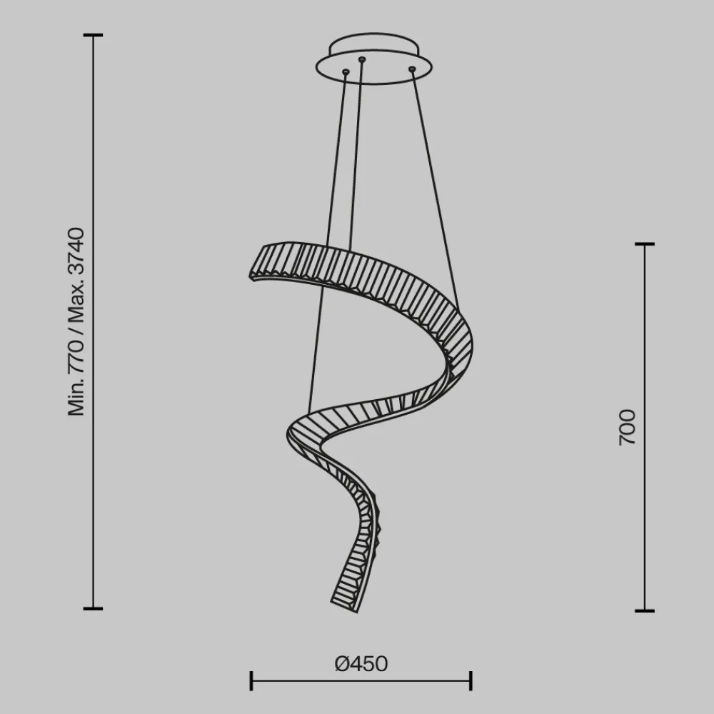 Lampadari Moderni-Maytoni krone lampadario moderno led 3000k