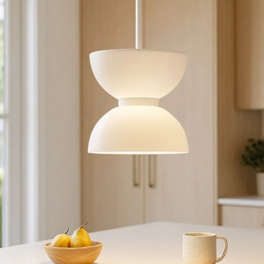 Lampade A Sospensione-Maytoni kyoto lampada a sospensione bianca per tavolo cucina led 3000k