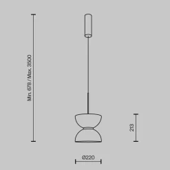 Lampade A Sospensione-Maytoni kyoto lampada a sospensione bianca per tavolo cucina led 3000k