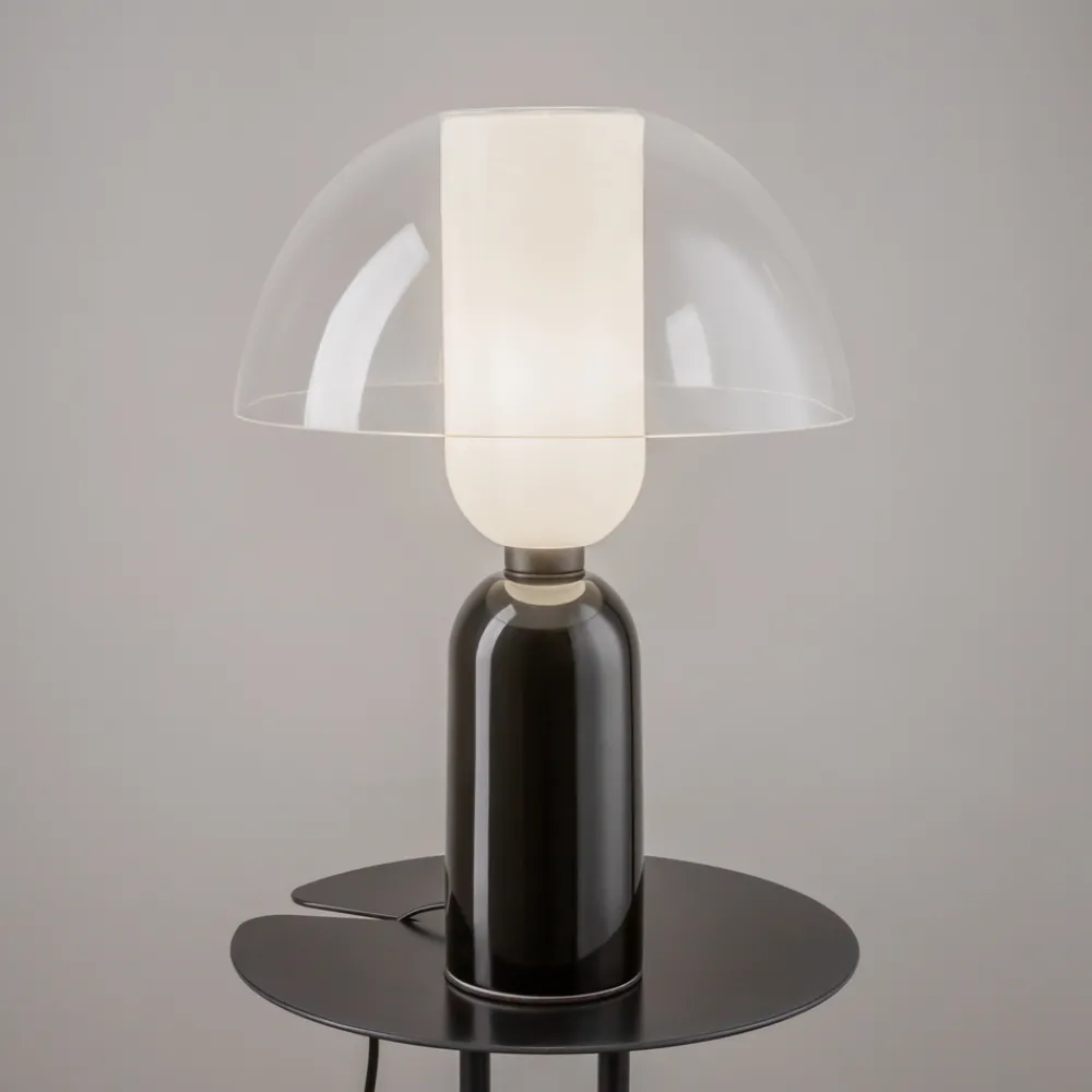 Lampade Da Tavolo-Maytoni lampada da tavolo moderna nera in metallo e ceramica