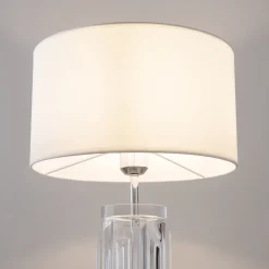 Lampade Da Tavolo-Maytoni lampada da tavolo muse per salone moderna cromo base in vetro