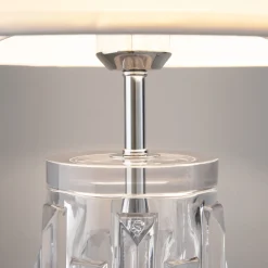 Lampade Da Tavolo-Maytoni lampada da tavolo muse per salone moderna cromo base in vetro