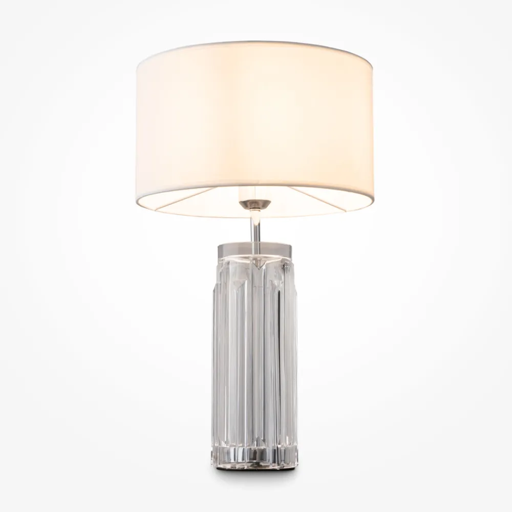 Lampade Da Tavolo-Maytoni lampada da tavolo muse per salone moderna cromo base in vetro