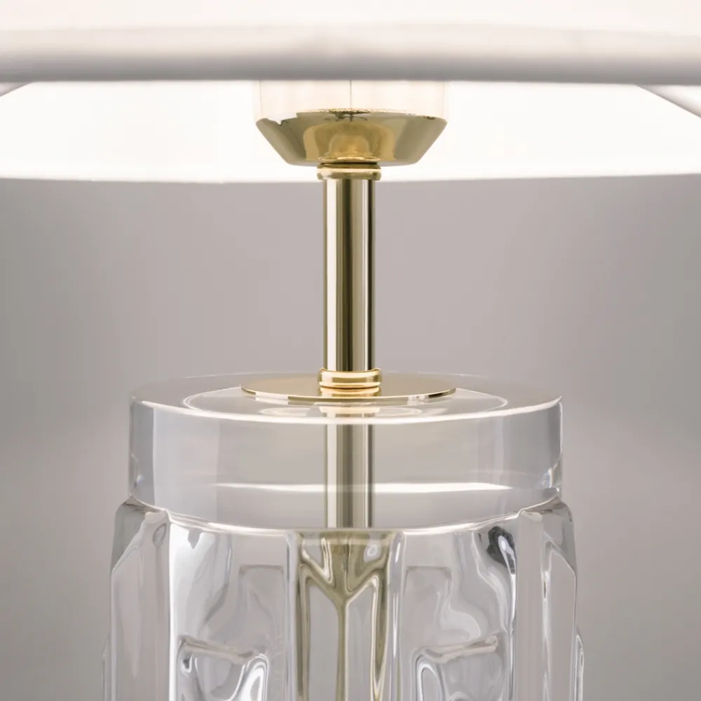 Lampade Da Tavolo-Maytoni lampada da tavolo muse per soggiorno moderna oro ottone base in vetro