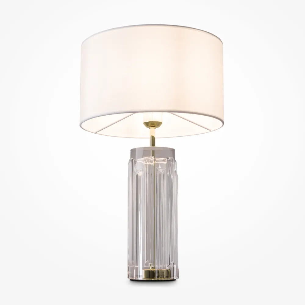 Lampade Da Tavolo-Maytoni lampada da tavolo muse per soggiorno moderna oro ottone base in vetro