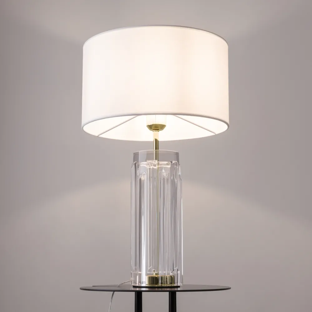 Lampade Da Tavolo-Maytoni lampada da tavolo muse per soggiorno moderna oro ottone base in vetro