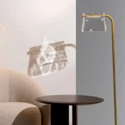 Lampade Da Terra-Maytoni lampada da terra cabaret moderna led 3000k in vetro soffiato