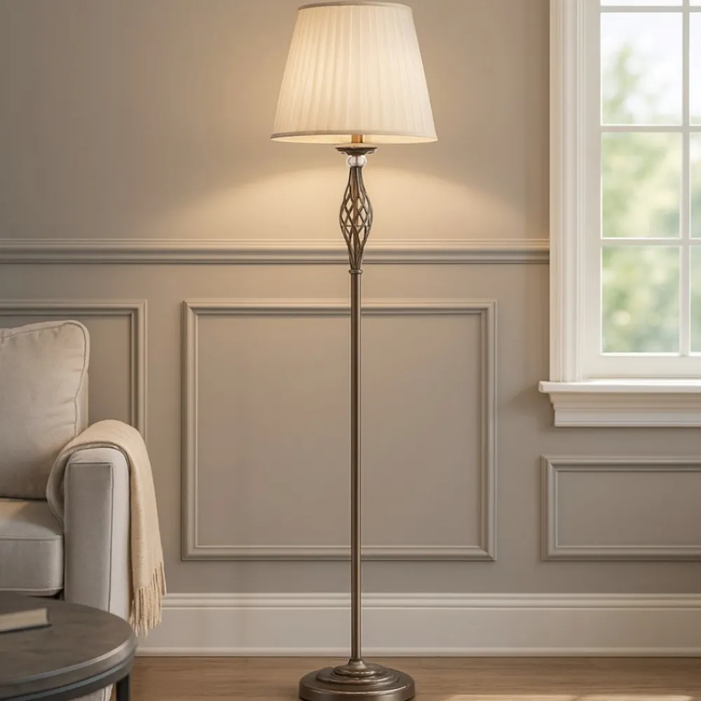 Lampade Da Terra-Maytoni lampada da terra grace stile ferro battuto h165 cm