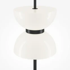 Lampade Da Terra-Maytoni lampada da terra kyoto per salotto led 3000k base in marmo nero