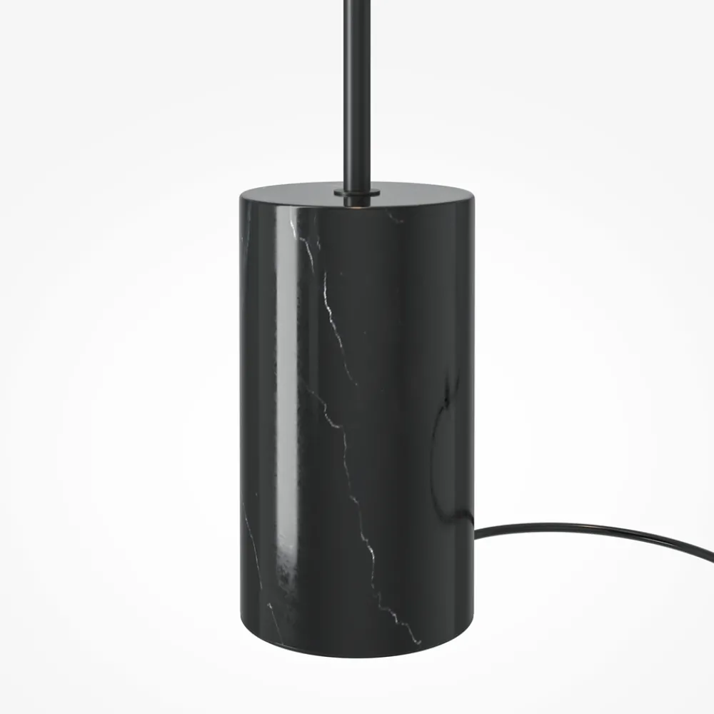 Lampade Da Terra-Maytoni lampada da terra kyoto per salotto led 3000k base in marmo nero