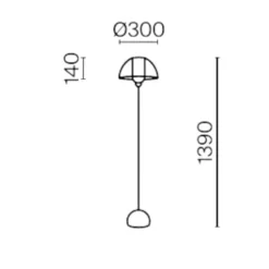 Lampade Da Terra-Maytoni lampada da terra moderna nera per salotto minimale h139 cm