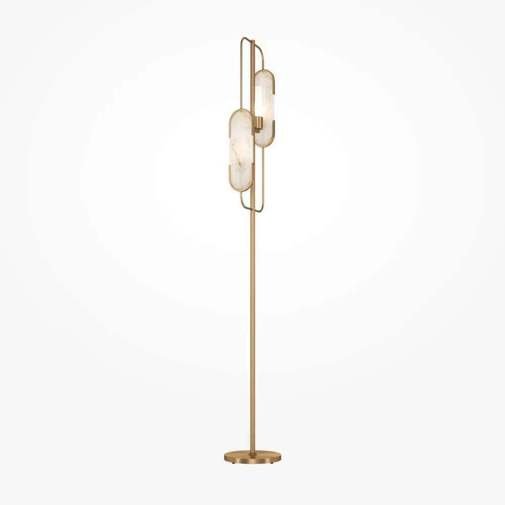 Lampade Da Terra-Maytoni lampada da terra moderna effetto marmo per salotto elegante
