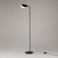 Lampade Da Terra-Maytoni lampada da terra mollis moderna nera per salotto h140 cm