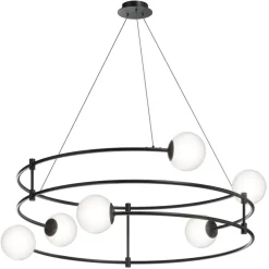 Lampadari Moderni-Maytoni lampadario balance design per soggiorno moderno nero circolare