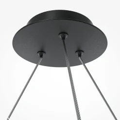 Lampadari Moderni-Maytoni lampadario balance design per soggiorno moderno nero circolare