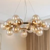 Lampadari Moderni-Maytoni lampadario dallas moderno per soggiorno oro sfere vetro ambra trasparente