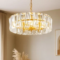 Lampadario Camera Da Letto-Maytoni lampadario elegante sei luci vetro oro per camera da letto