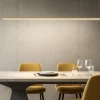 Lampadari Moderni-Maytoni lampadario halo led moderno orizzontale per tavolo cilindro oro