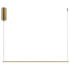 Lampadari Moderni-Maytoni lampadario halo led moderno orizzontale per tavolo cilindro oro