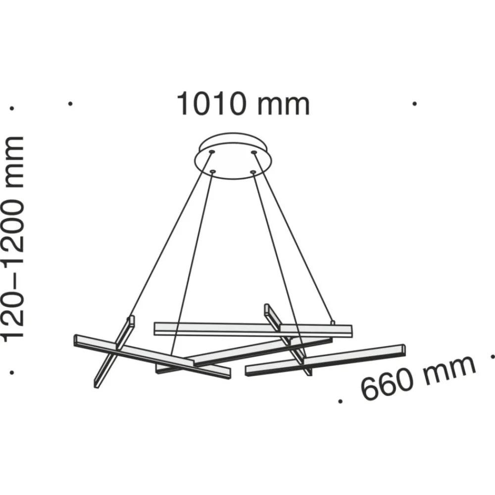 Lampadari Moderni-Maytoni lampadario line bianco led 75w 3000k per tavolo soggiorno moderno