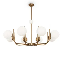 Lampadari Moderni-Maytoni lampadario oro ottone 8 luci per soggiorno salotto