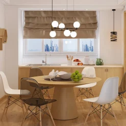 Lampadari Cucina-Maytoni lampadario per cucina moderna ring nero sfere vetro bianco