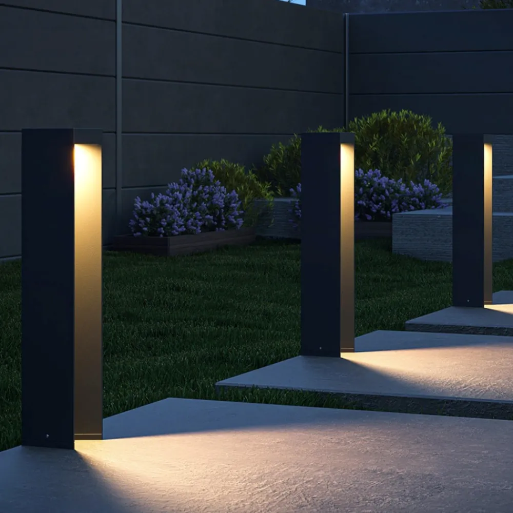 Lampioni Da Giardino-Maytoni lampioncino da giardino essen antracite led 9w 4000k