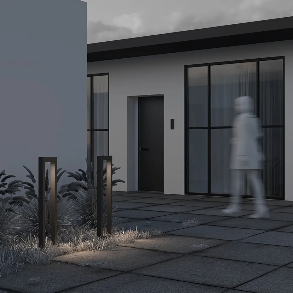 Lampioni Da Giardino-Maytoni lampione da giardino bonn led 3000k ip65 grigio