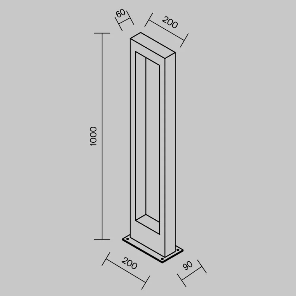 Lampioni Da Giardino-Maytoni lampione da giardino bonn led 3000k ip65 grigio