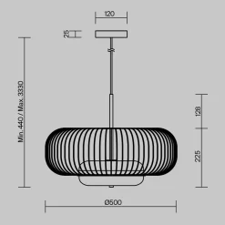 Lampadari Cucina-Maytoni levitation lampadario per cucina oro led 3000k