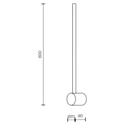 Applique Da Parete-Maytoni light stick applique bacchetta led 7w 3000k oro ottone moderna