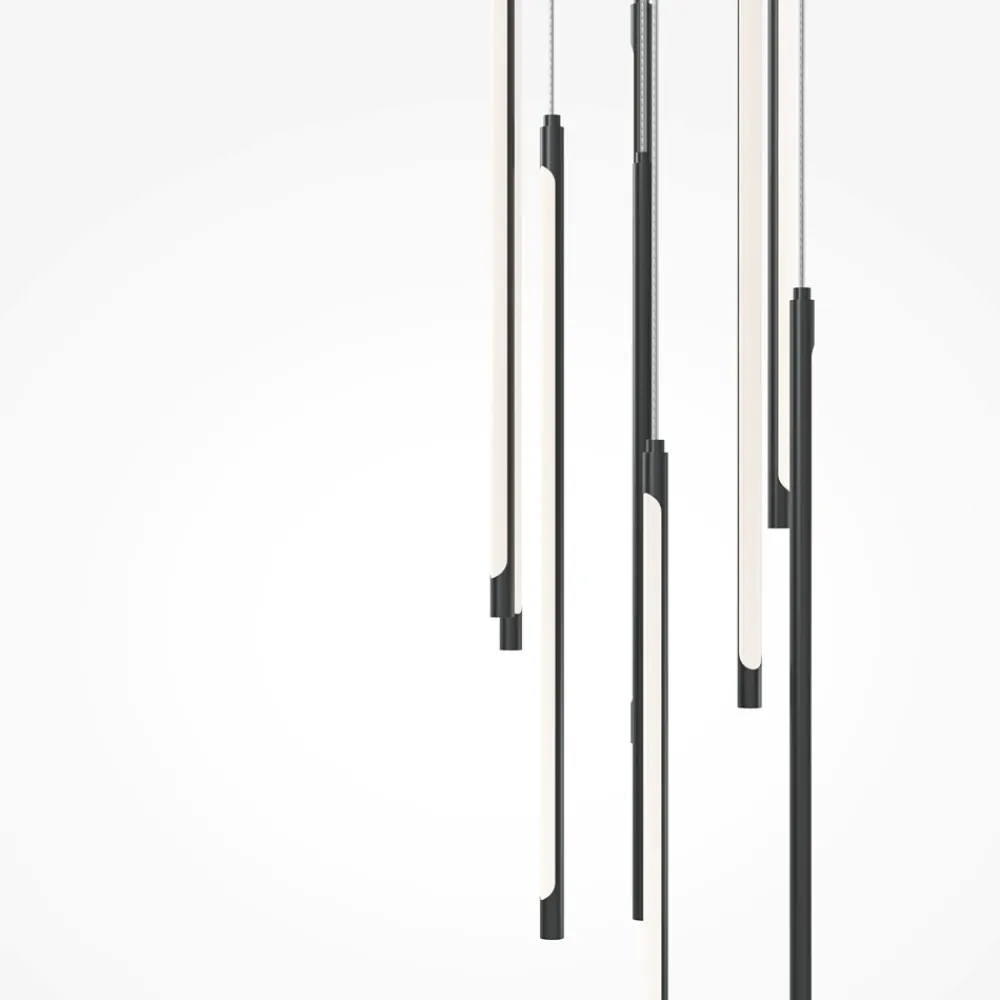 Lampadari Moderni-Maytoni light stick lampadario moderno led 46w 3000k con pendenti