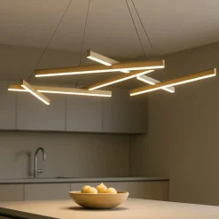 Lampadari Cucina-Maytoni line lampadario da cucina design moderno led 4000k