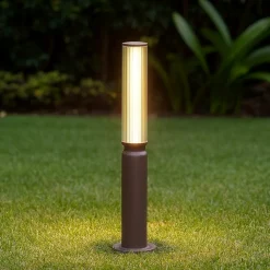 Lampioni Da Giardino-Maytoni lit lampione da giardino led 3000k ip65 marrone moderno