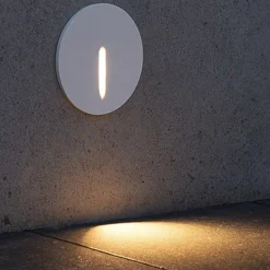 Segnapasso Led-Maytoni lock segnapasso tondo led per esterno da incasso 3w 3000k ip54