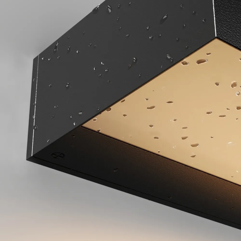 Applique Da Esterno-Maytoni lot applique da esterno led 3000k ip65 rettangolare