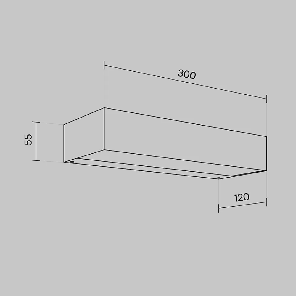 Applique Da Esterno-Maytoni lot applique da esterno led 3000k ip65 rettangolare