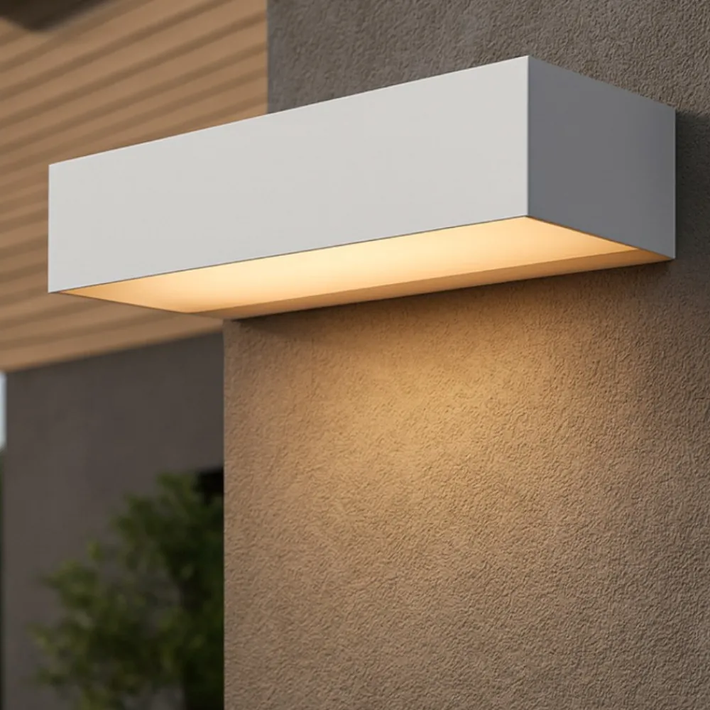 Applique Da Esterno-Maytoni lot applique da esterno led 3000k ip65 bianco moderno