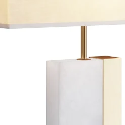 Lampade Da Tavolo-Maytoni lume lampada da tavolo per salone marmo bianco finitura oro
