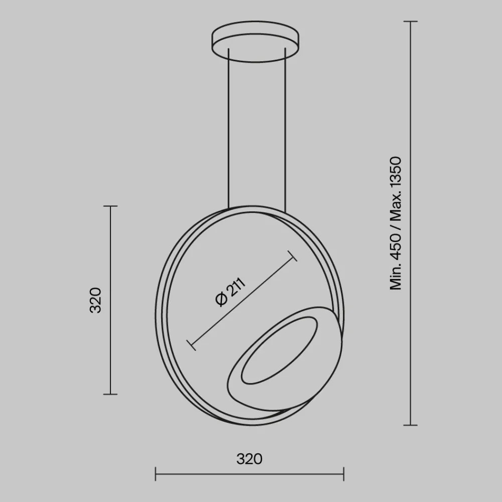 Lampade A Sospensione-Maytoni lunare lampada a sospensione per cucina moderna led 3000k